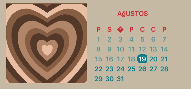 aesthetic brown wigdet