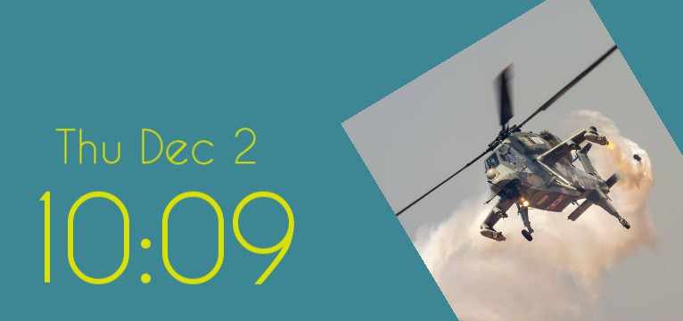 Indian Attack Helicopter Clock