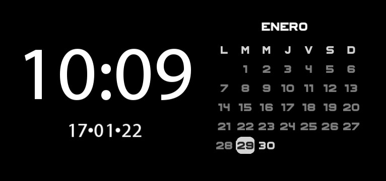 Simple clock with calendar Copy