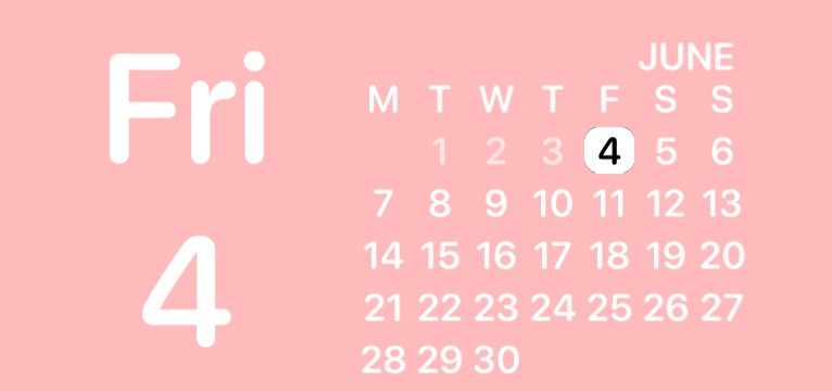 Pink calendar