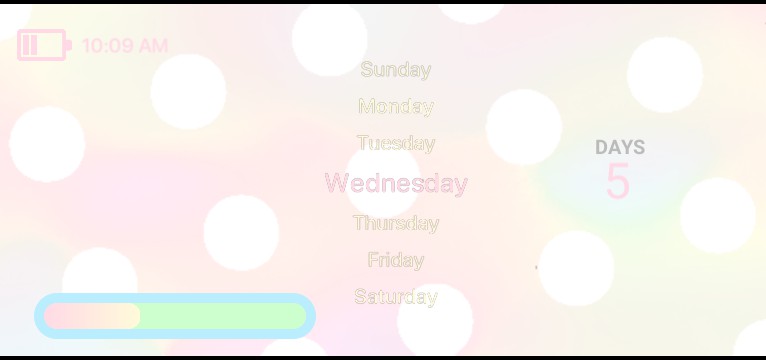 pastel rainbow widget