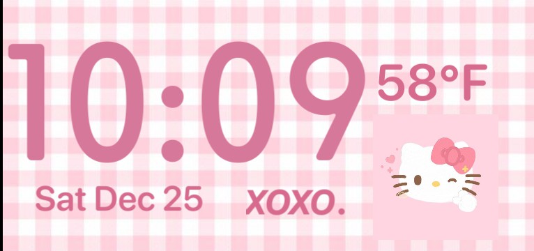 hello kitty clock widget 