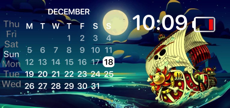 one piece widget