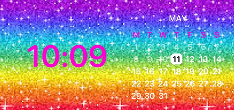 Rainbow Glitter Chalender :3