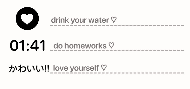 white reminders