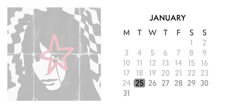 Y2K White Calendar