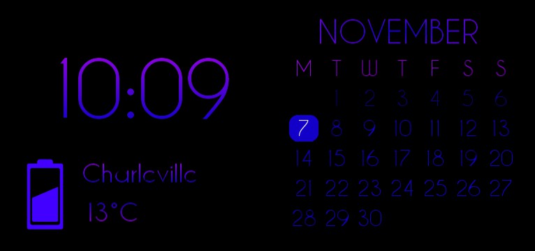 Blue, Purple And Black