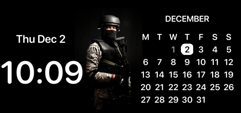 Special Forces Clock and Calendar