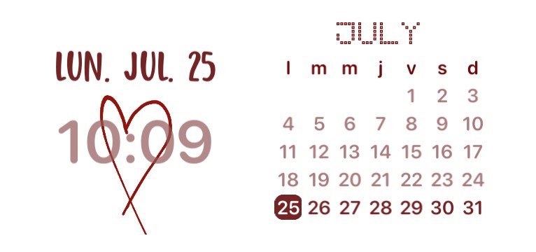 widget aesthetic red