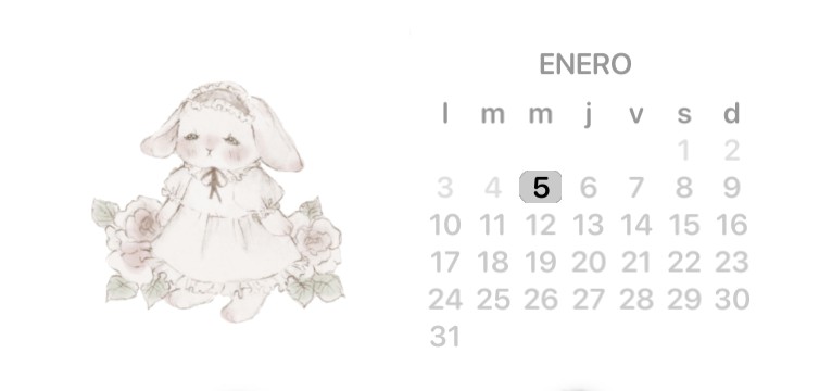 white rabbit calendar _