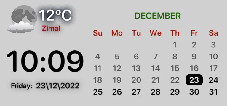 Calendar & Clock
