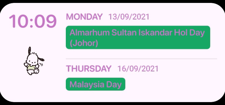 white purplish widget