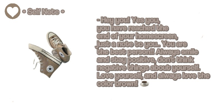 Brown themed self note