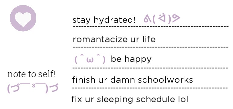 note to self