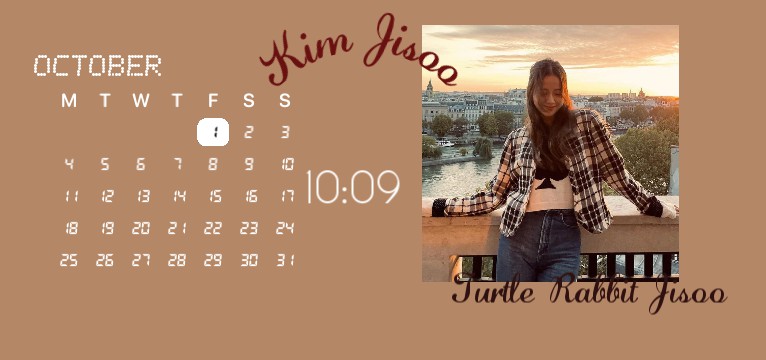Jisoo Brown aesthetic calendar