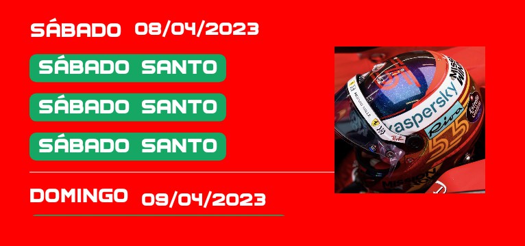 F1 Calendar Carlos Sainz 