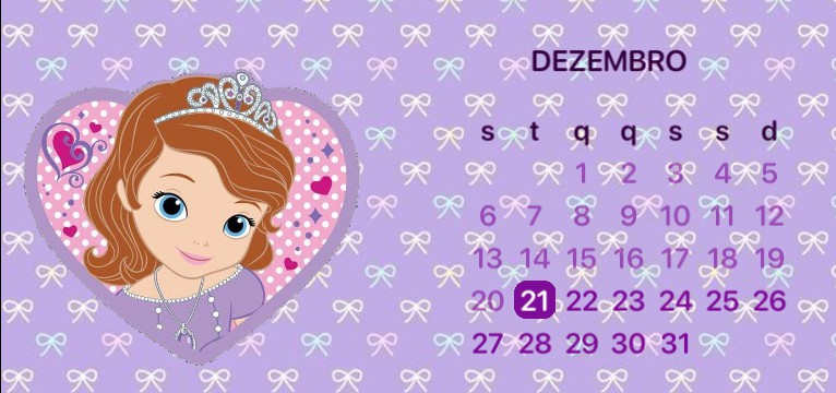 calendrio Princesa Sophia 