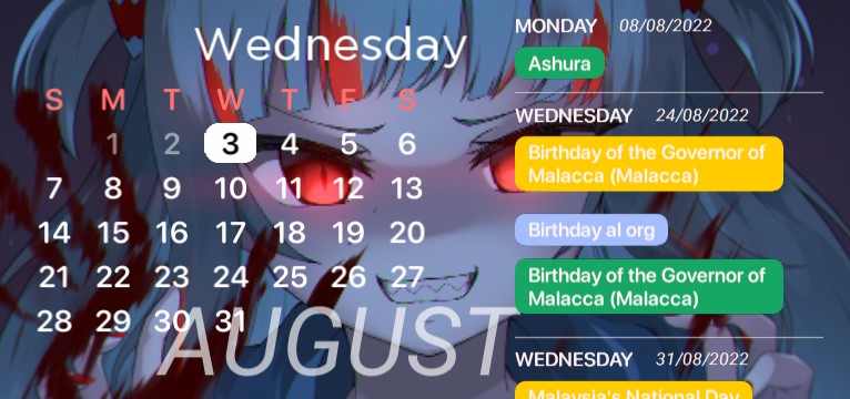 Calendar V3 Advance Gura Edition 