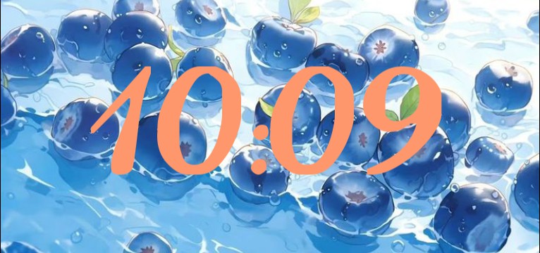Time orange blue theme