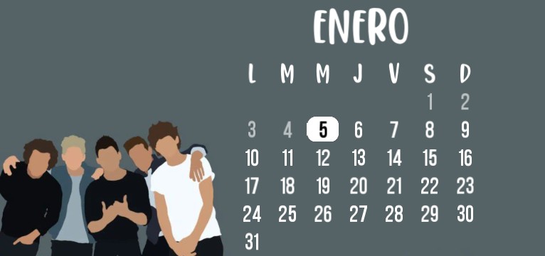 One Direction Calendario 