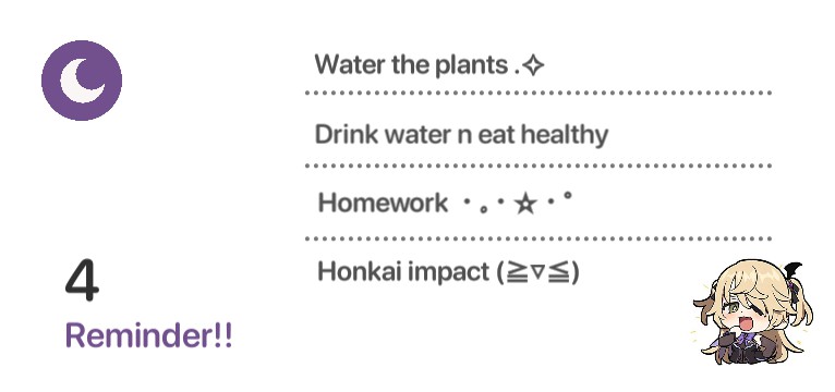 Fishl to do list