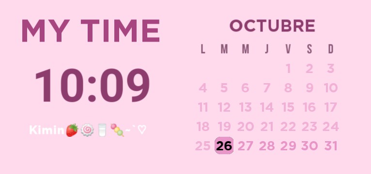 Calendar pink
