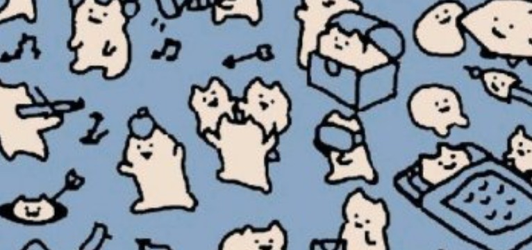 Cats blue aestethic