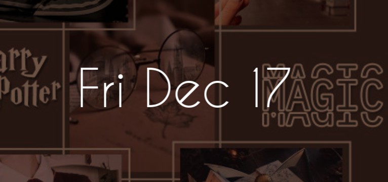 Dark academia calendar 