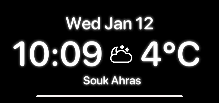 simple wether date time widget