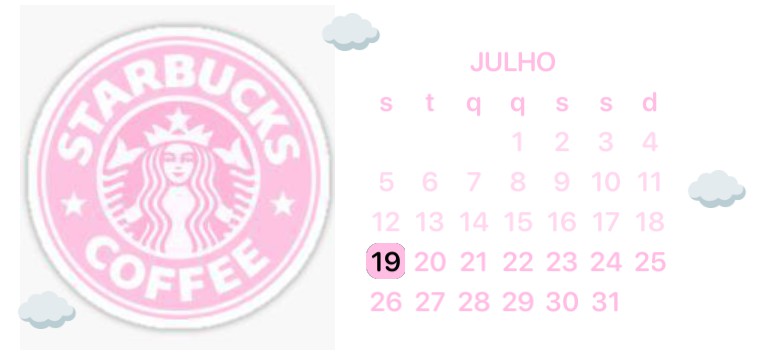 Starbucks pink calendary/calendrio rosa Starbucks