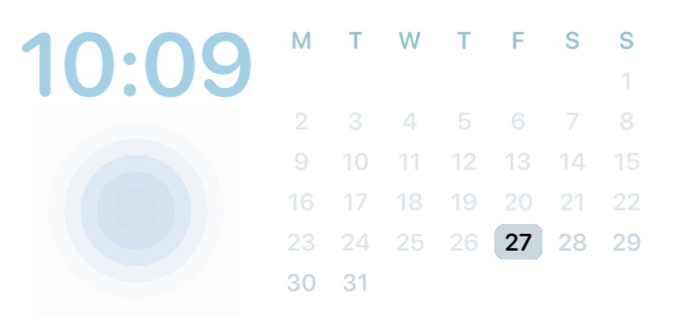 blue ios calendar