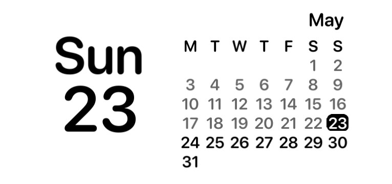 black and white calendar