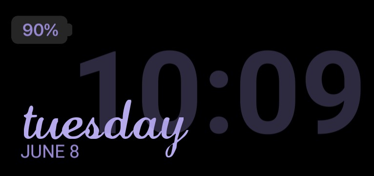 ios style purple clock