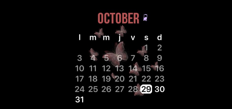 October clock and battery