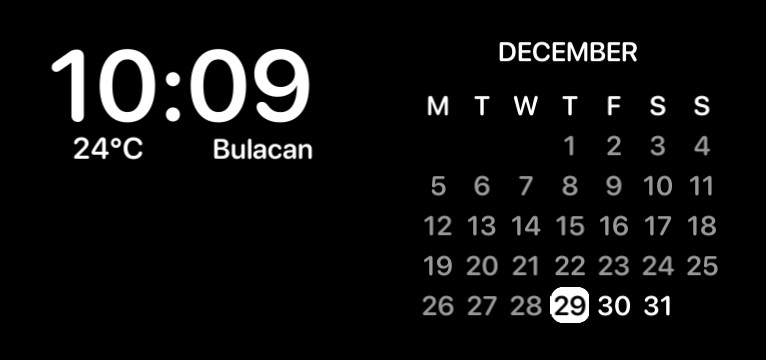TIME AND CALENDAR WIDGET