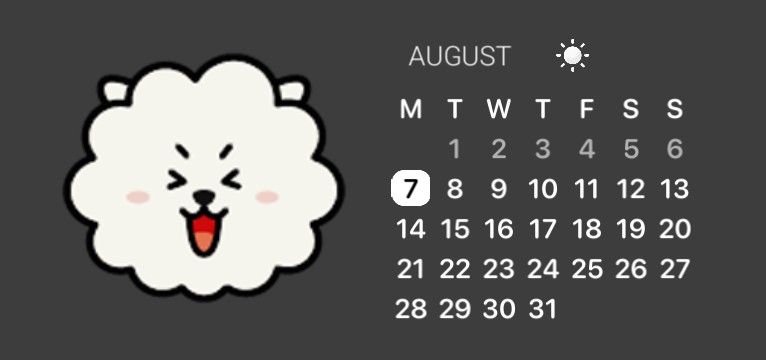 rj calendar widget