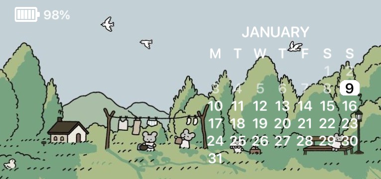 aube blue calendar 