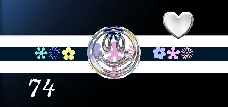 Herzschlag  Smiley bunt 