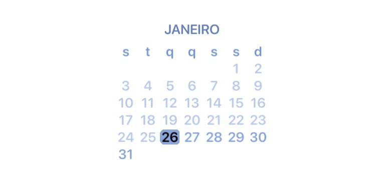 blue calendar