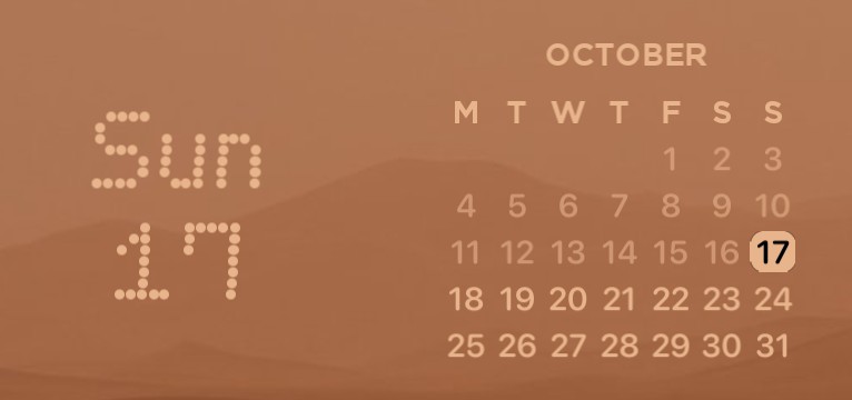 Brown Aesthetic Calendar