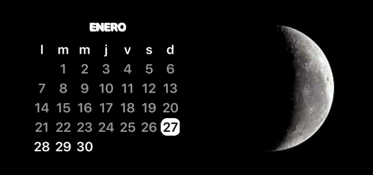 Dark calendar