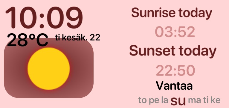 Cute weather widget