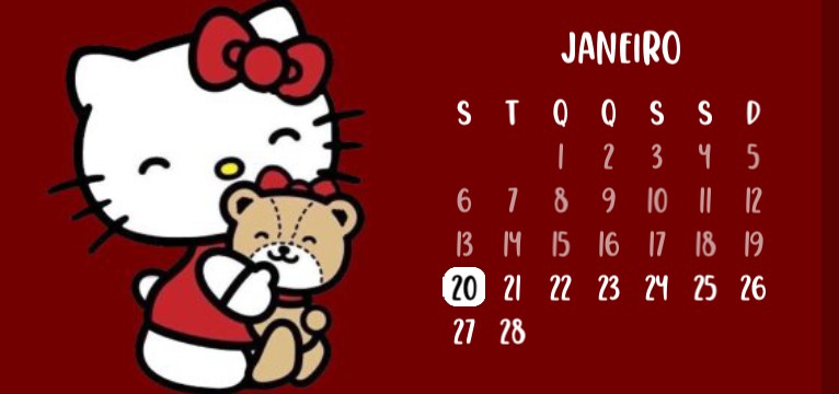 Red Hello Kitty Calendary