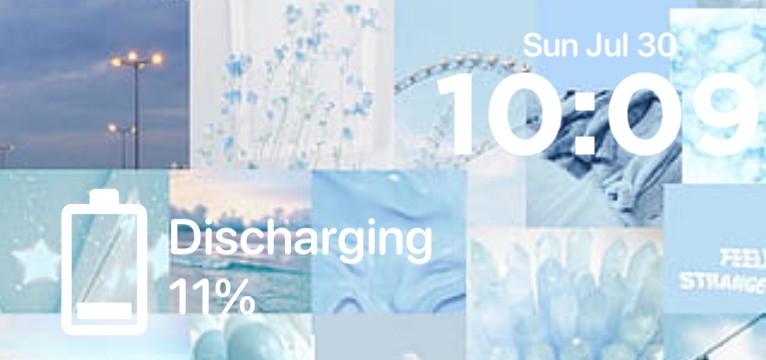 Aesthetic Blue Widget Collage