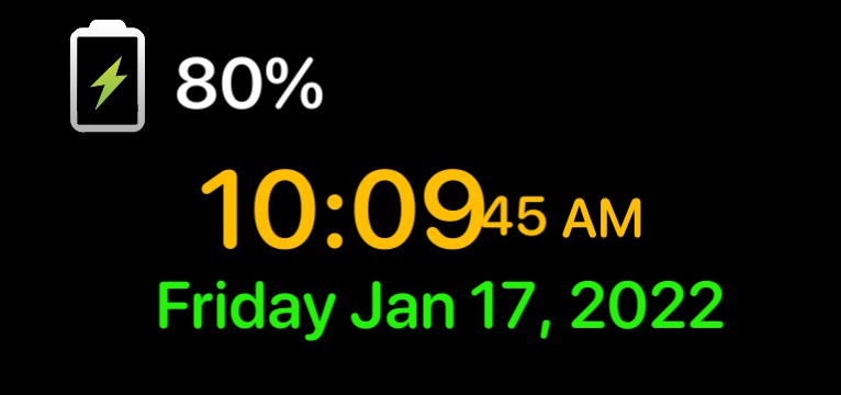 Simple Time, Date, Battery, Temp