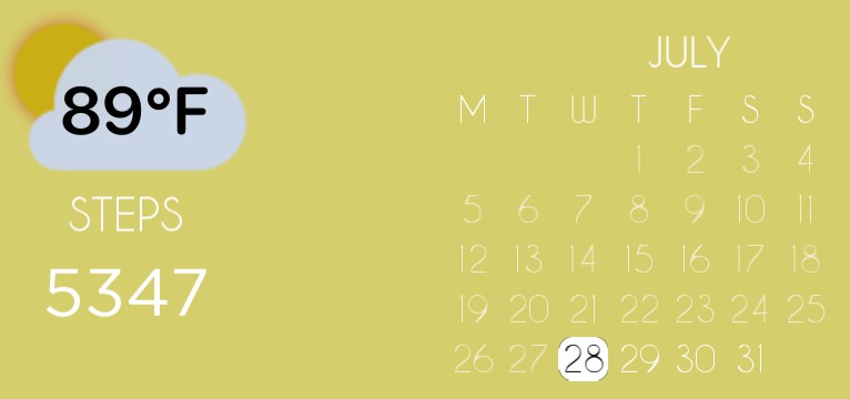 Yellow main widget
