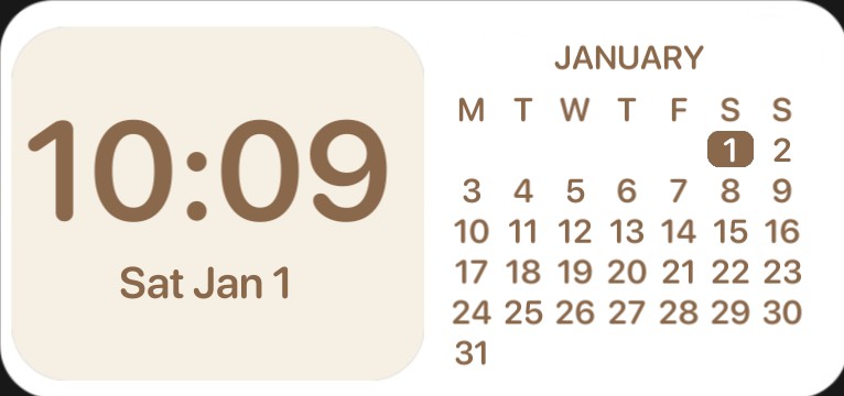 aesthetic beige brown widget Copy