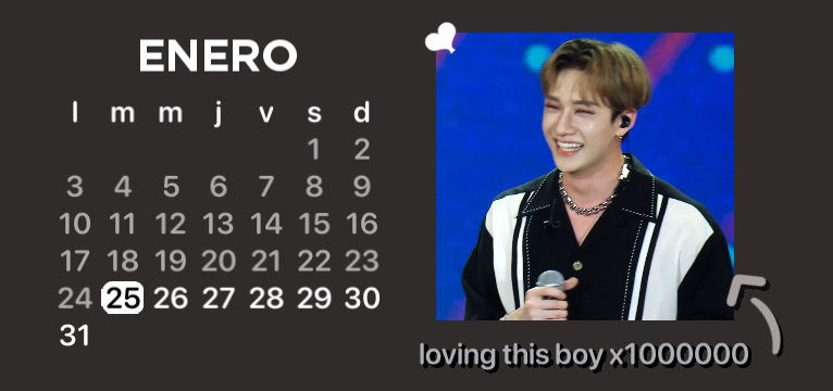 Bang Chan calendar widget