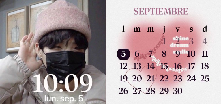 yoongi calendario