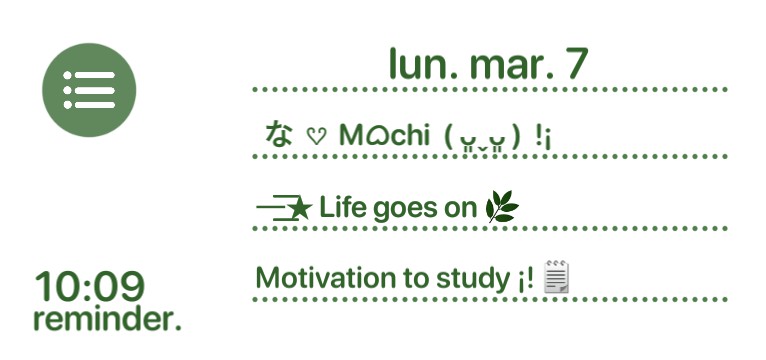 Green reminder 